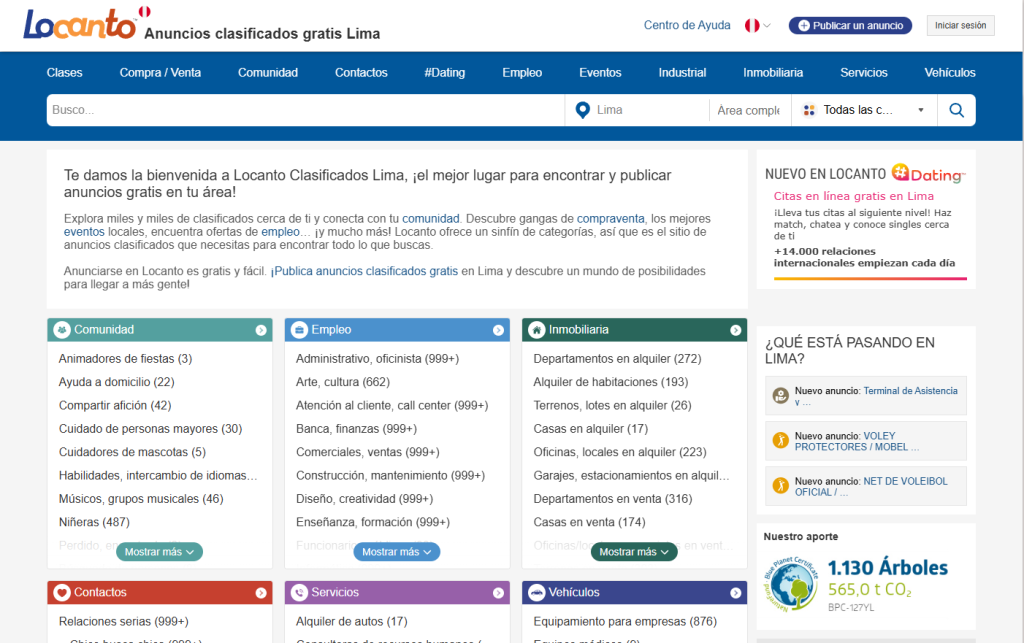 las 10 mejores páginas de anuncios gratuitos en Perú
