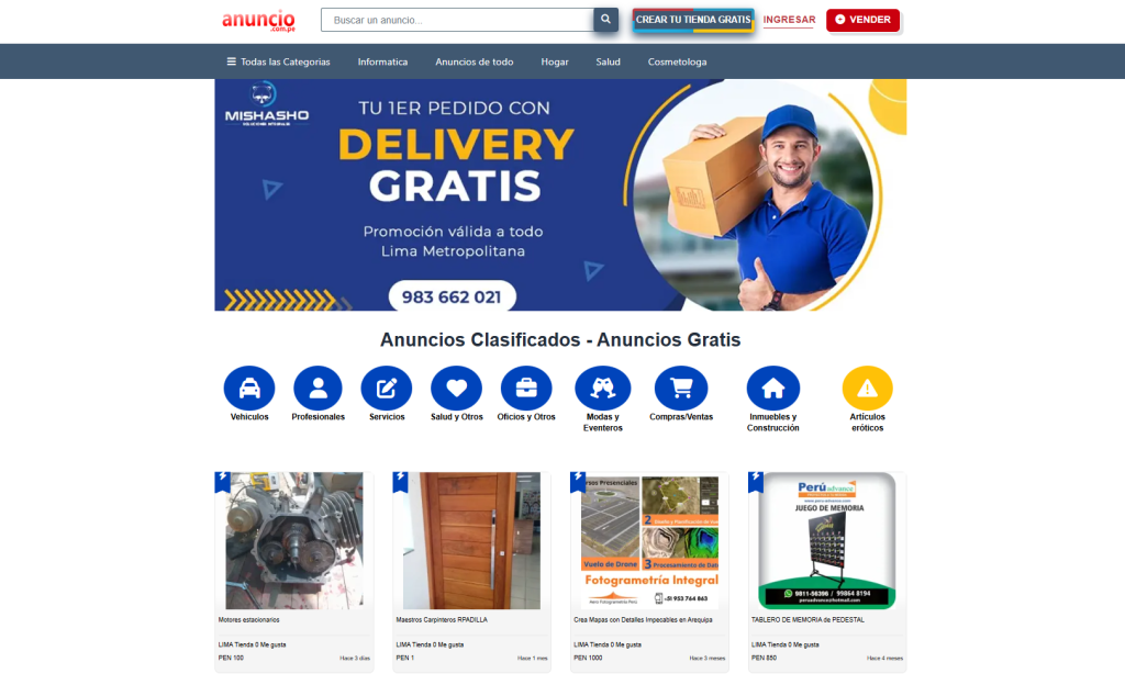 las 10 mejores páginas de anuncios gratuitos en Perú