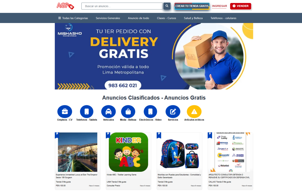 las 10 mejores páginas de anuncios gratuitos en Perú