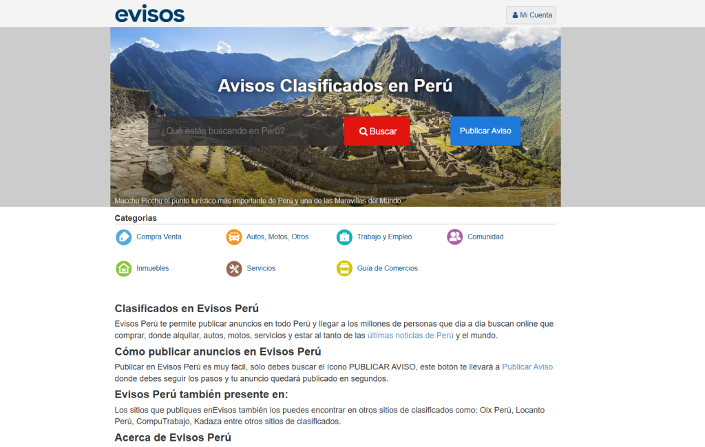 las 10 mejores páginas de anuncios gratuitos en Perú