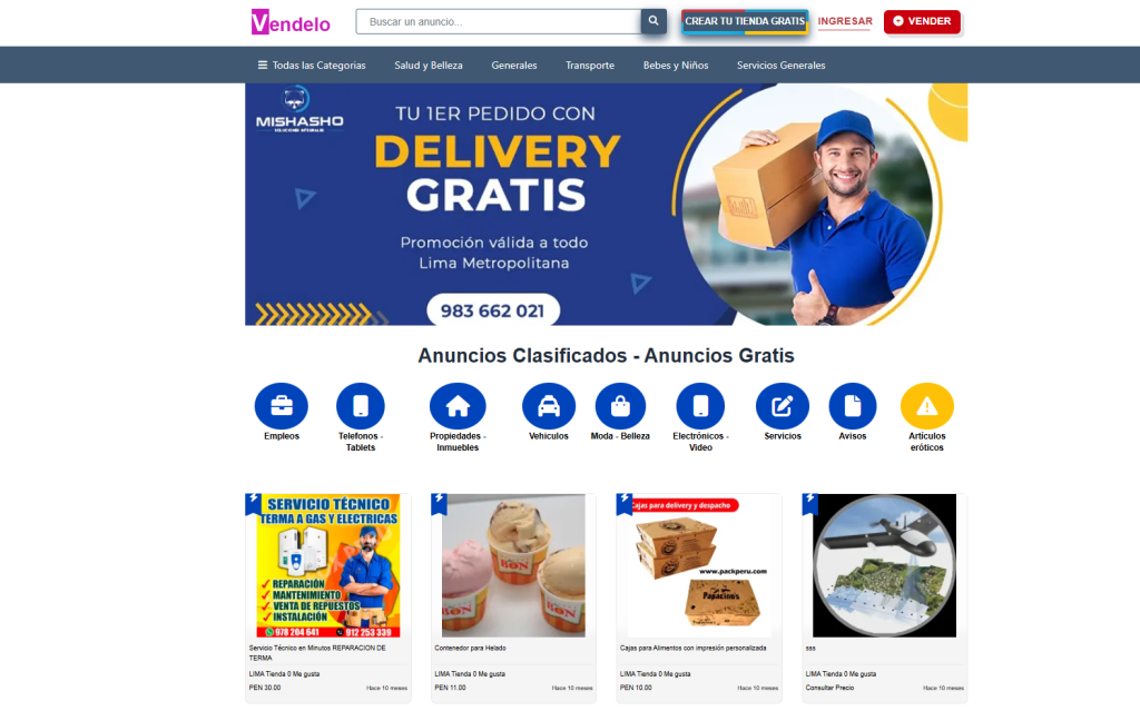 las 10 mejores páginas de anuncios gratuitos en Perú